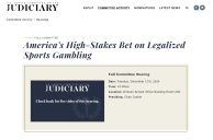 SAFE Bet Act Set for Hearing, but It’s a Safe Bet Congressional Bill Won’t Pass